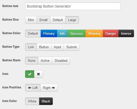 twitter bootstrap button generator