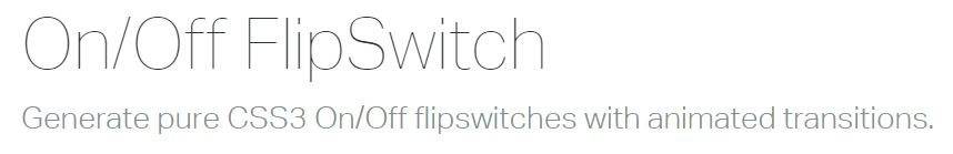CSS3 On Off flipswitches