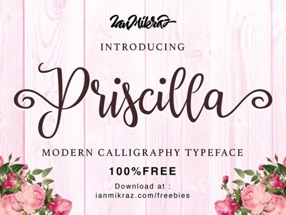 priscilla free font