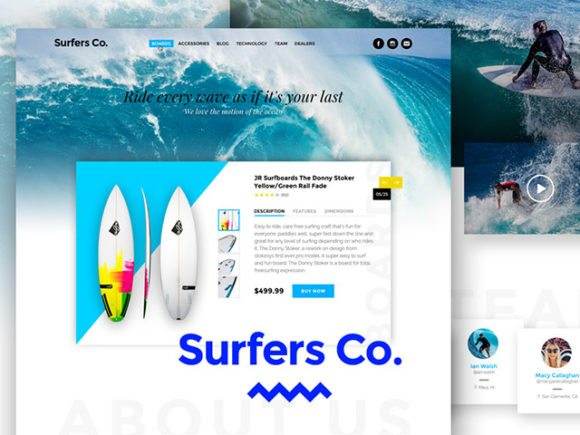 surfersco psd template