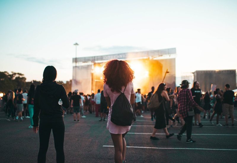 Girl at music festival